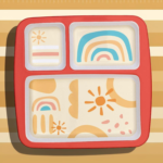 3 Partition Square Plate