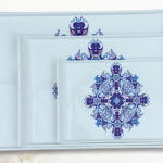 Orchid Mosaic 3 Pcs Tray Set
