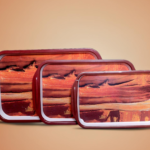 Dove Sculpture 3 Pcs Tray Set