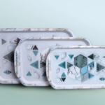 Dove Ripple 3 Pcs Tray Set