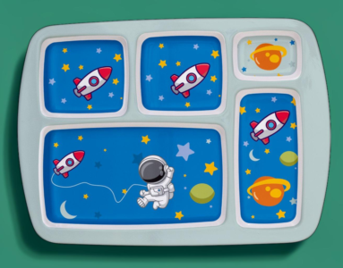 5 Partition Square Plate