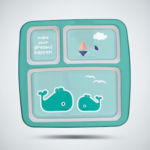 3 Partition Square Plate